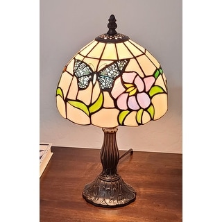 Tiffany Style Butterfly Table Lamp 15" AM210TL08B Amora Lighting