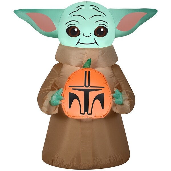 Gemmy Airblown The Child w/Pumpkin Star Wars, 3.5 ft Tall, Multicolored