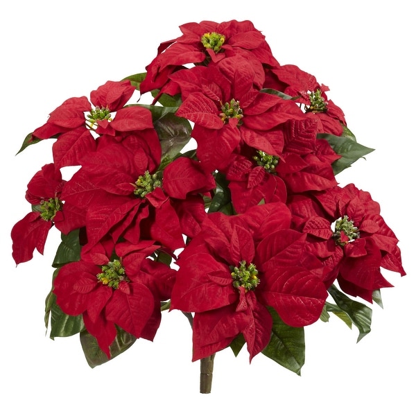 24" Poinsettia Artificial Plant (Set of 2) - 24