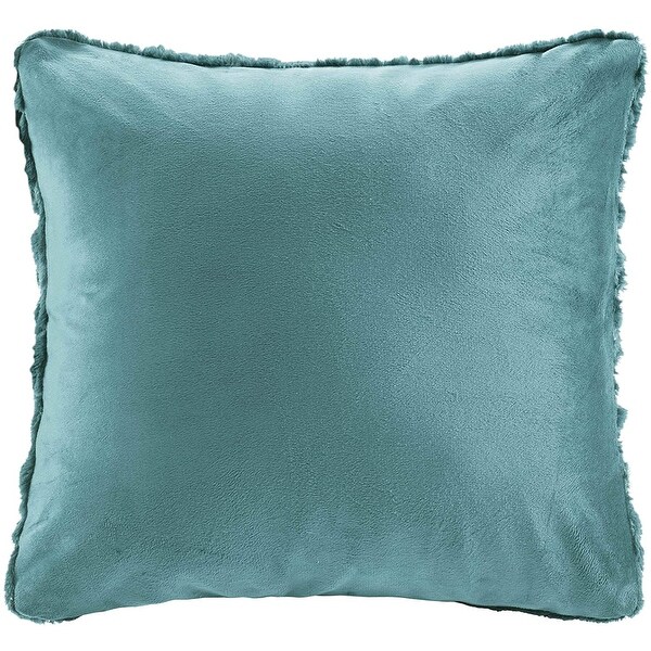 Ruched Faux Fur Plush 3 Piece Throw Blanket Set