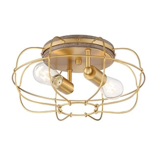 Lyam 14" 2-Light Cage Style Flushmount Ceiling Light