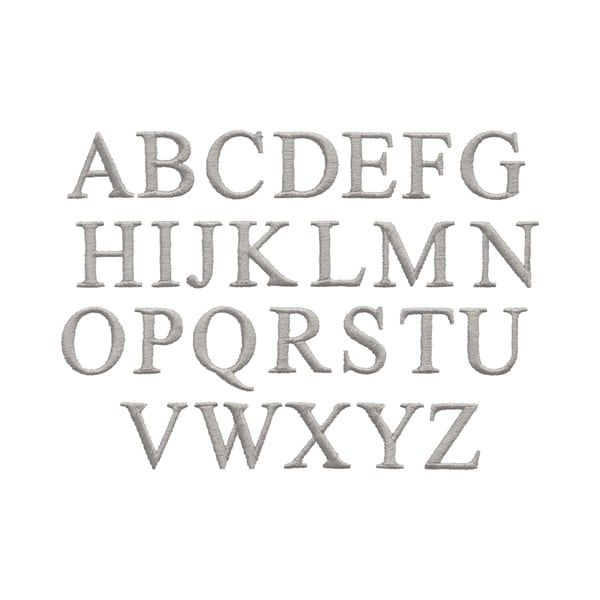 Authentic Hotel and Spa 2-piece White Turkish Cotton Hand Towels with Grey Block Monogrammed Initial