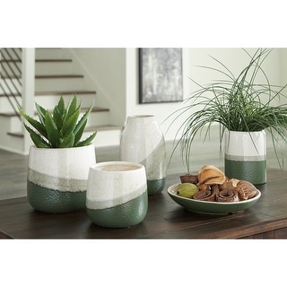 Signature Design by Ashley Gentset White/Green Accessory Set (Set of 5)