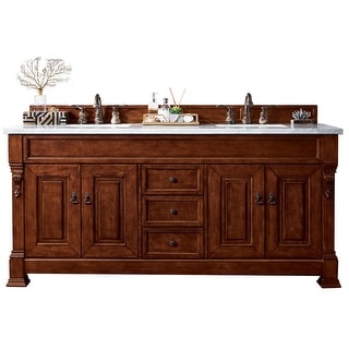 James Martin Vanities Brookfield 72" Double Vanity, Warm Cherry