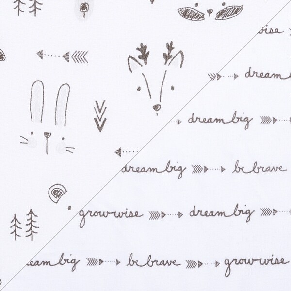 Sammy and Lou Scandi Animal 2 Pack Microfiber Fitted Crib Sheet