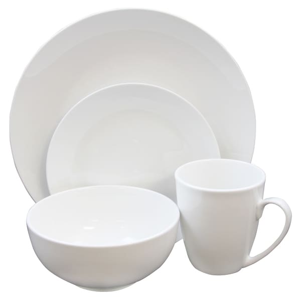 Gibson Home Ogalla 16 Piece Dinnerware Set White