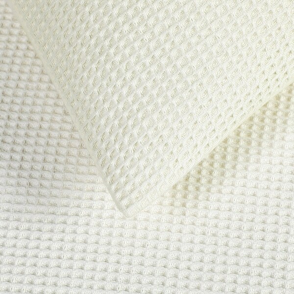 Wellbeing by Sunham Oversized Waffle Weave 55" x 70" Throw Blanket