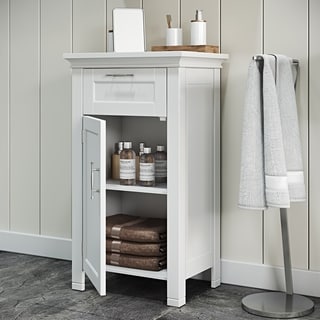 RiverRidge Somerset Collection Single Door Floor Cabinet, White