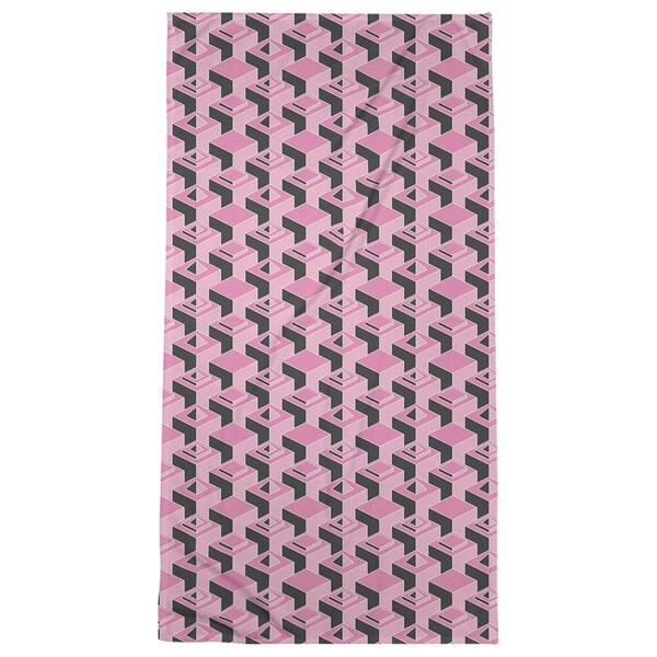 Black & Color Skyscrapers Pattern Beach Towel - 36 x 72