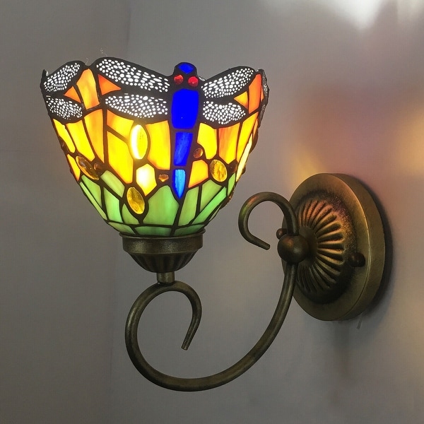 Tiffany Style Wall Lamp Stained Glass Armed Wall Sconces