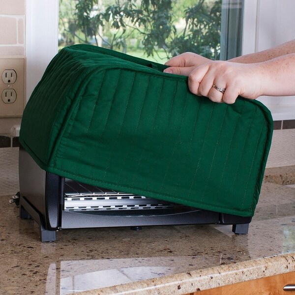 Solid Dark Green Toaster Oven/Broiler Cover, Appliance Not Included
