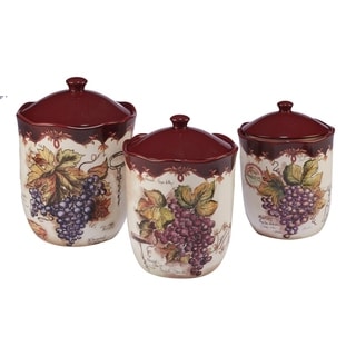 Certified International Vintners Journal 3-piece Canister Set