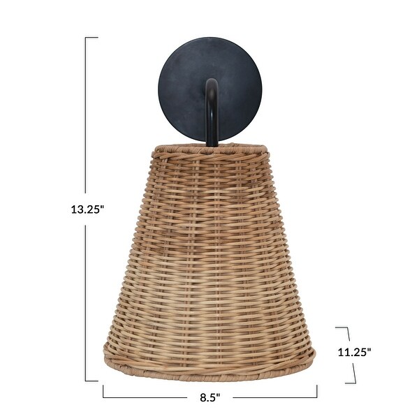 Wicker Weaving Sconce