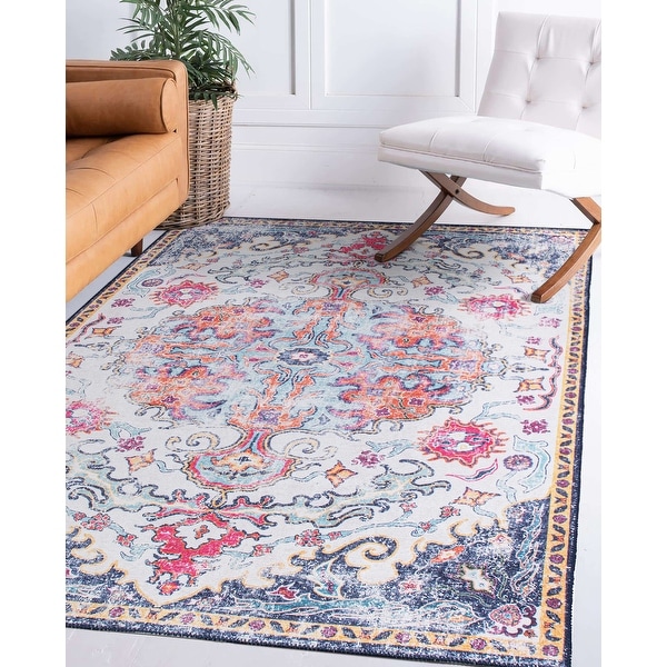 Distressed Bohemian Machine Washable Area Rug