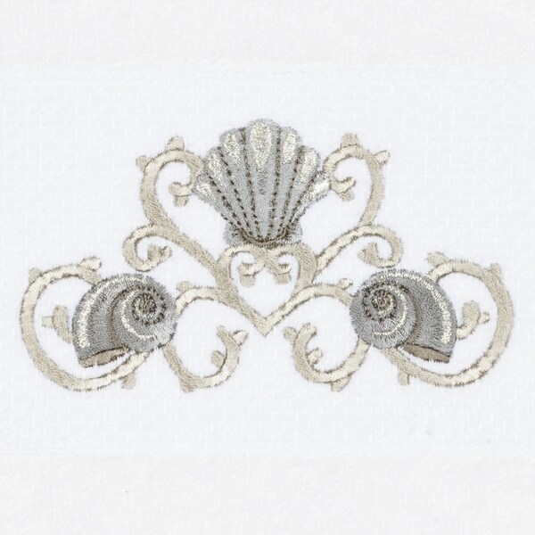 Authentic Hotel and Spa Turkish Cotton Shells Embroidered White 8-piece Towel Set