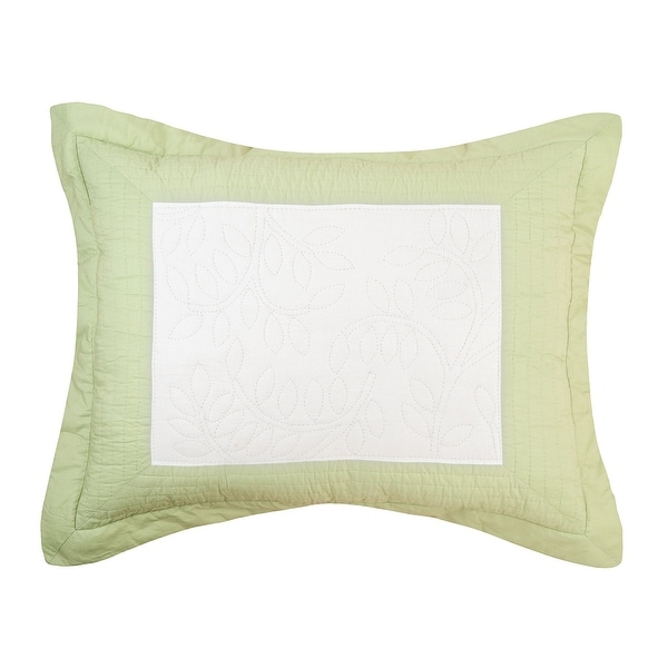 Sage Garden Quilted Standard Sham