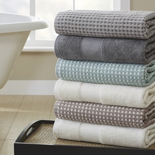 Modern Threads 6-Piece Yarn Dyed Cobblestone Jacquard Towel Set