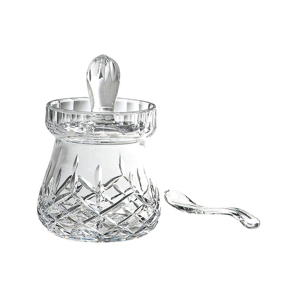 Majestic Gifts Inc. Cut Crystal honey jar with spoon