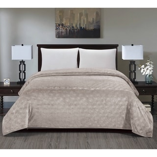 Louvre Blanket Queen Beige