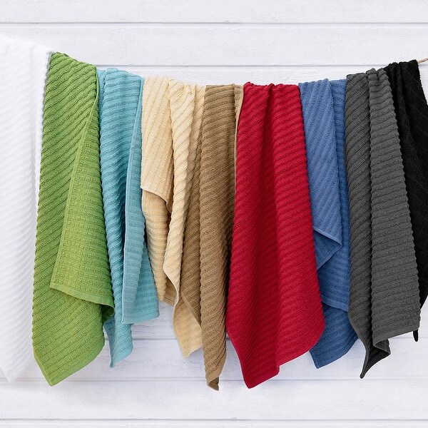 Royale Solid Graphite Cotton Kitchen Towels (Set of 2)