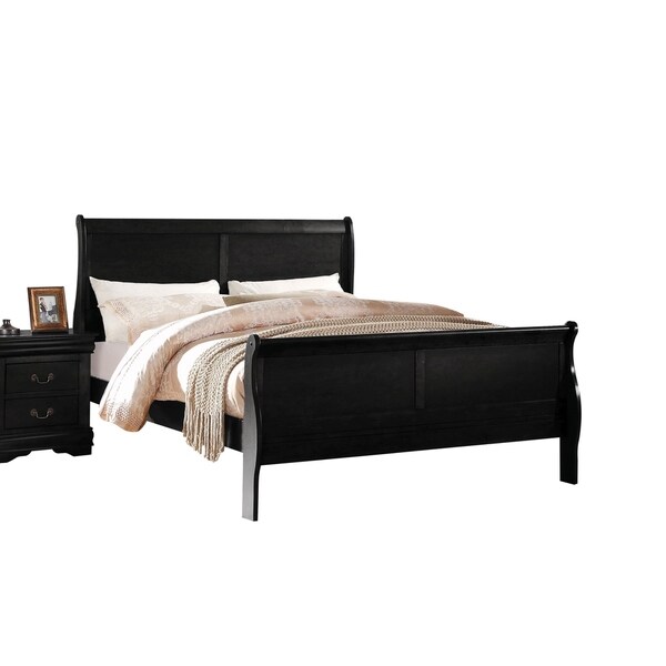 Acme Furniture Louis Philippe Bed, Black
