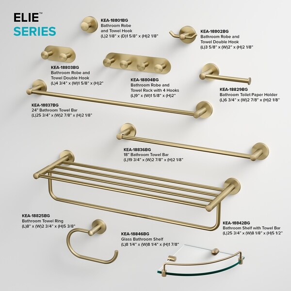 KRAUS Elie Bathroom Robe and Towel Hook
