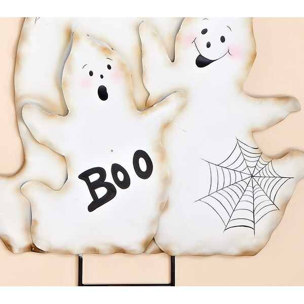 30" Metal Halloween Figure Garden Stake, Ghost