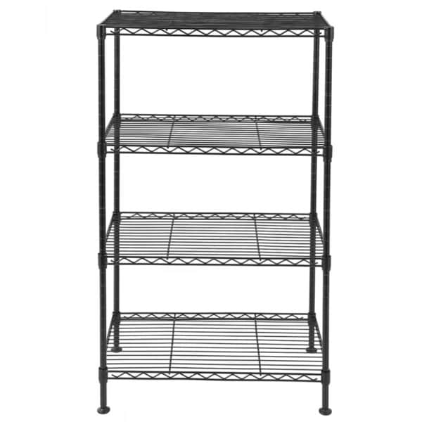 4-Tier Industrial Welded Wire Shelving - 19.69 x 11.81 x 31.50