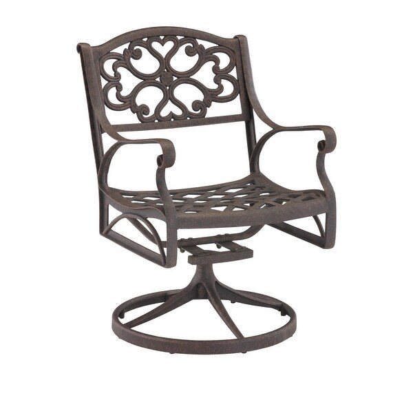 Sanibel Bronze 7-Piece Outdoor Dining Set, Table and 6 Swivel Chairs