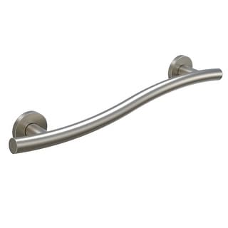 Keeney Wave Designer Grab Bar 1.25 Dia x 16 in., Brushed Nickel