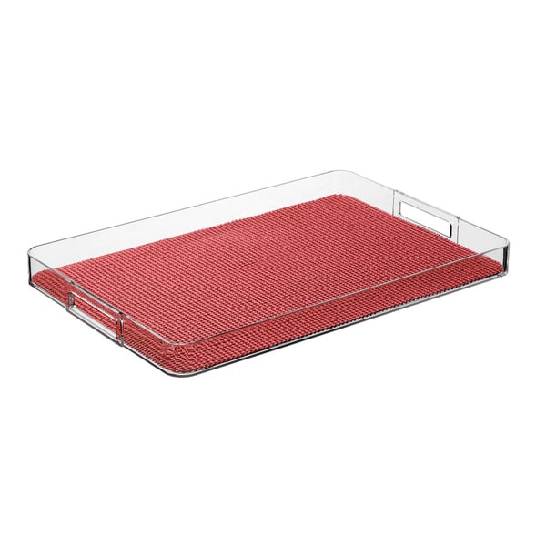 Fishnet Rectangular Lucite Serving Tray