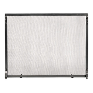 Minuteman International Colonial Flat Fireplace Screen, 44 Inch Long, Graphite Finish