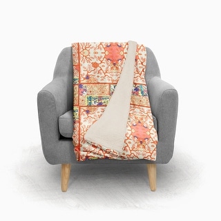 Amrita Sen Mughal Elephant Throw Blanket Sherpa Fleece