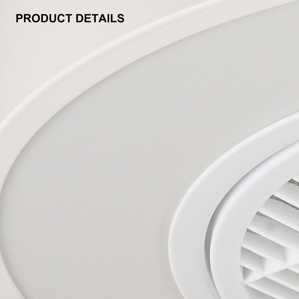 20 in. Enclosed Low Profile Caged Bladeless Ceiling Fan - 20 inches