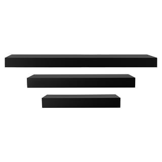 kieragrace KG Maine Wall Shelf, Set of 3, 12" / 16" / 24" - Black