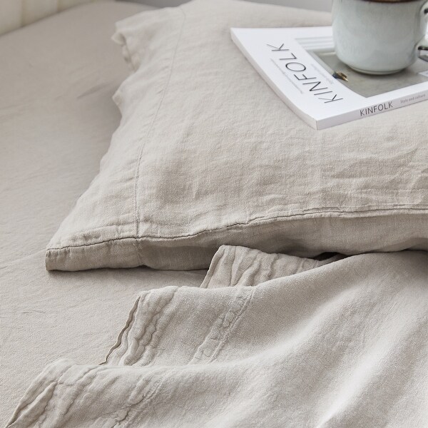 Dark Sky Reserve - Portugal Made 100% Linen Sheet Set - Stone Taupe