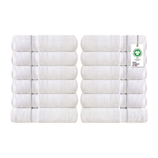 Delara Organic Cotton Feather Touch Quick Dry 650 GSM Wash Cloth, 13"X13"