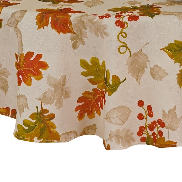 Swaying Leaves Allover Print Fall Tablecloth