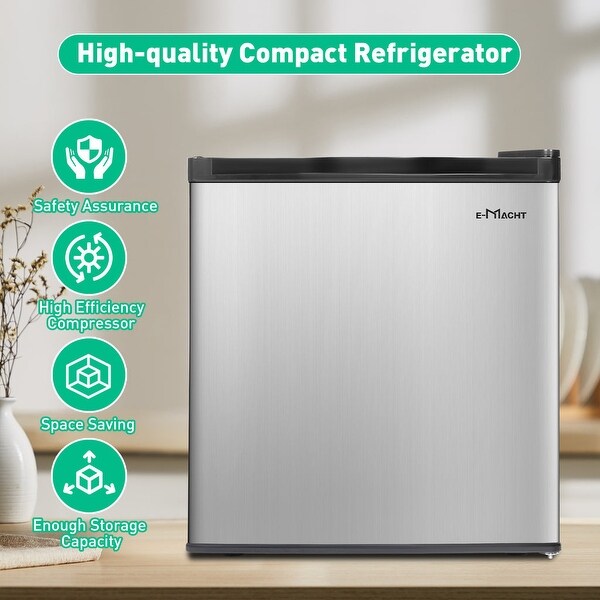 1.6 Cu.Ft. Compact Refrigerator with a chiller box & Adjustable Legs - 18.3''(L)×17.5''(W)×19.6''(H)