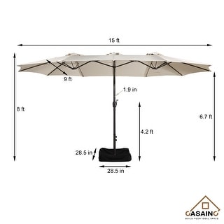 15ft Patio Maket Umbrella with base
