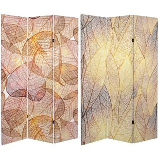 Handmade 6' Canvas Ethereal Leaves Room Divider