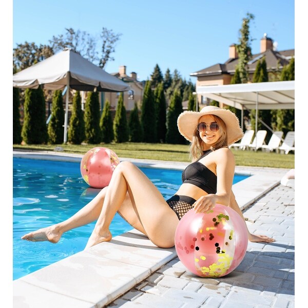 POZA Rose Gold Inflatable Full House Bundle - 7 Pieces Pack - 74 x 6 x 6 inches