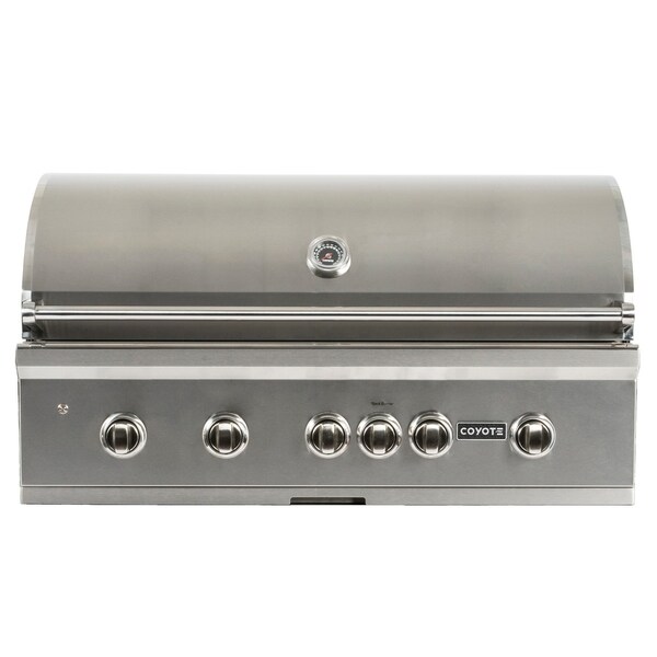 Coyote 42 Inch Grill - LED Lights - Infinity Burners - Ceramic Heat Grids - Natural Gas