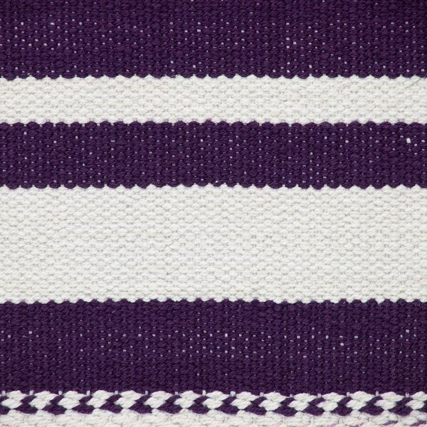 Parkland Collection Transitional Striped Purple Square 18" x 18" Pillow