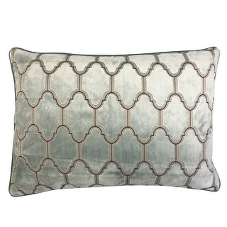 Rodeo Home Alaya Luxury Cut Velvet Rectangular Lumbar Pillow