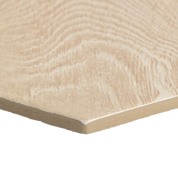 Industry Tile 8x10 Woodside Hexagon Porcelain Beige Floor/Wall Tile (9.9 Sq. ft. per box)
