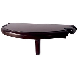 Hathaway Premium Half Moon Wall Shelf - Mahogany