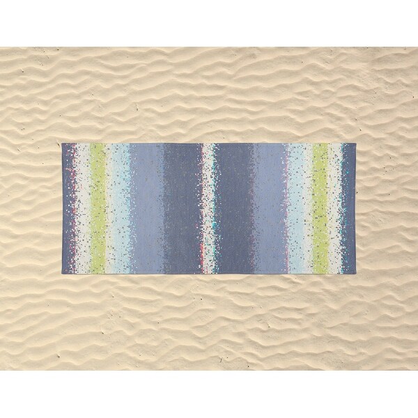 GLITCH BLUE Beach Towel By Kavka Designs - 36" x 72"