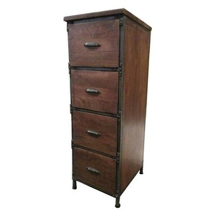 BRA87 Rustic 4 drawer filing cabinet