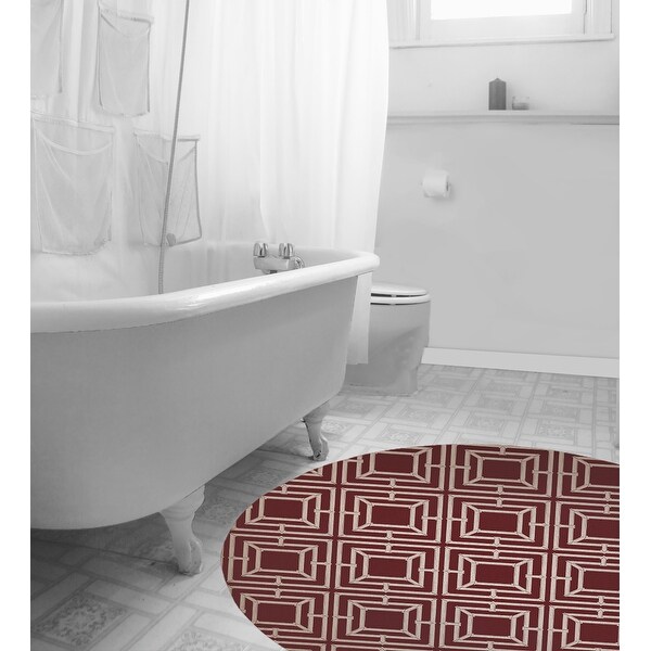 HAMPTON BAMBOO MAROON Bath Rug By Kavka Designs